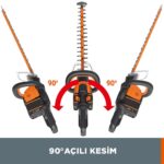 WORX WG284E 40Volt 2.0Ah Li-ion 60CM Profesyonel Çit Budama - Görsel 3