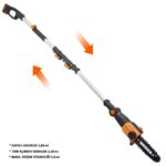 WORX WG349E 20Volt 2.0Ah Li-ion Tek Akülü 20CM Profesyonel Teleskobik Saplı Açı Ayarlı Zincirli Dal Budama - Görsel 2