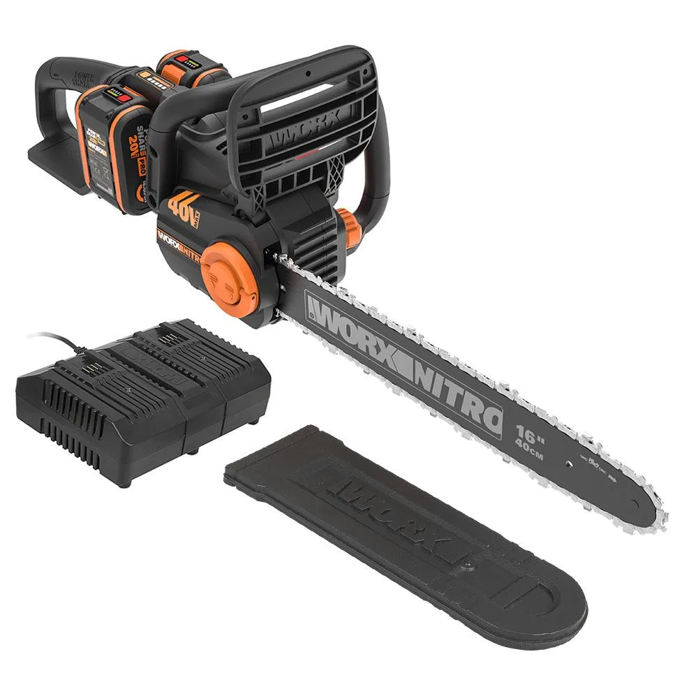 WORX WG385E 40Volt 4.0Ah Li-ion 40CM Profesyonel Şarjlı Kömürsüz Zincirli Testere - Görsel 1