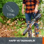 WORX WG547E 20Volt 2.0Ah. Li-ion Profesyonel Devir Ayarlı Yaprak Üfleme - Görsel 5