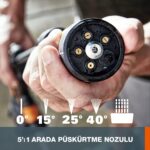 WORX WG630E 20Volt 4.0Ah. Li-ion 25Bar Kömürsüz Basınçlı Yıkama Tabancası + 2 Parça Yıkama Seti - Görsel 6