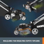 WORX WG761E 80Volt 4.0Ah. Li-ion 51cm Profesyonel Kömürsüz Şarjlı Çim Biçme - Görsel 7