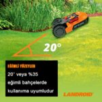 WORX WR147E.1 20Volt 4.0Ah. 20CM LANDROID Tam Otonom Kömürsüz Çim Biçme Robotu - Görsel 9