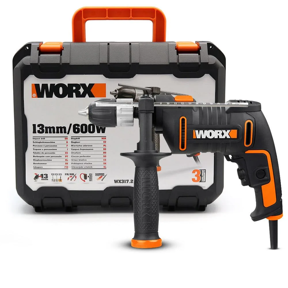 WORX WX317.2 600Watt 13mm Profesyonel Darbeli Matkap - Görsel 1