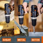 WORX WX370.1 20Volt/2.0Ah. Li-ion Çift Akülü Profesyonel Şarjlı Darbeli Matkap - Görsel 5