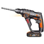 WORX WX390.1 20Volt 2.0Ah. Li-ion 1.2J Profesyonel SDS-Plus Pnömatik Çift Akülü Şarjlı Matkap + 8 Adet Uç + Mandren - Görsel 2