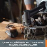 WORX WX741.9 MAKERX 20Volt Kömürsüz Profesyonel 50mm Avuç Taşlama + 3 Aksesuar (Akü Dahil Değildir) - Görsel 9