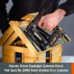 WORX WX843 20Volt/2.0Ah. Li-ion Şarjlı Profesyonel 6-14mm Zımba ve 15mm Çivi Çakma + 3500 adet Yedek Zımba ve Çivi - Görsel 7