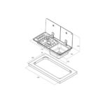 CAN  Kombinasyonlu Çift Gözlü Sol Ocak & Sağ Eviye Ayrık Cam - Görsel 2