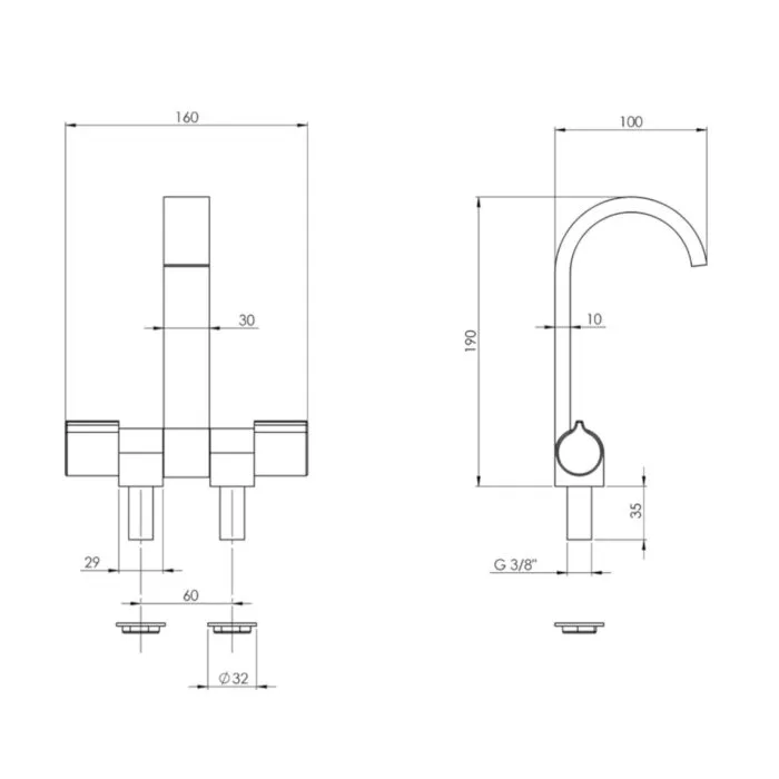 CAN Katlanır Krom Düz Kuğu Musluk - Görsel 2