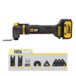 CAT DX41 18Volt/4.0Ah Li-ion Tek Akülü Kömürsüz Profesyonel Çok Amaçlı Devir Ayarlı Raspalama+14 Adet Aksesuar - Görsel 2