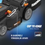 WORX WG737E 40Volt 4.0Ah. Li-ion 37CM Profesyonel Kömürsüz Şarjlı Çim Biçme - Görsel 6