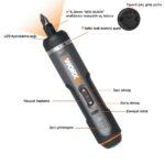 WORX WX242 4Volt/2.0Ah. Li-ion Akıllı Tork Ayarlı Şarjlı Tornavida + 30 Adet Bits Uç - Görsel 3