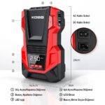 KOBB KB220 12Volt/220Volt 150 PSI Dijital Basınç Göstergeli Lastik Şişirme Pompası - Görsel 2