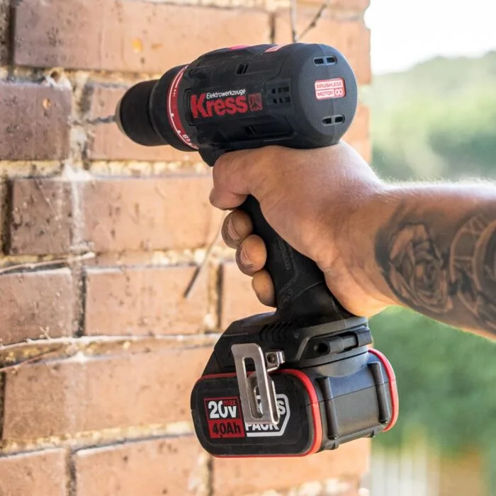 Kress KUA72.1 20Volt/4.0Ah Li-ion Çift Akülü Kömürsüz Profesyonel Şarjlı Matkap - Görsel 8