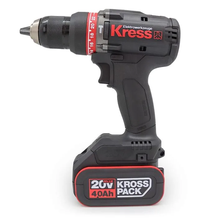 Kress KUC31.2 20Volt/4.0Ah Li-ion Çift Akülü Kömürsüz Profesyonel Şarjlı Darbeli Matkap - Görsel 2