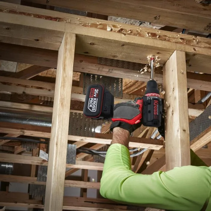 Kress KUC31.2 20Volt/4.0Ah Li-ion Çift Akülü Kömürsüz Profesyonel Şarjlı Darbeli Matkap - Görsel 4