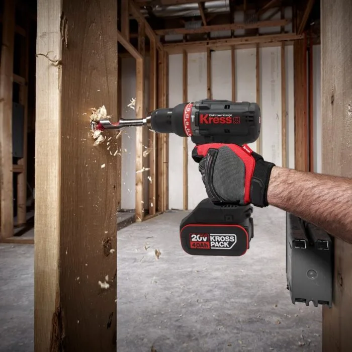 Kress KUC31.2 20Volt/4.0Ah Li-ion Çift Akülü Kömürsüz Profesyonel Şarjlı Darbeli Matkap - Görsel 5