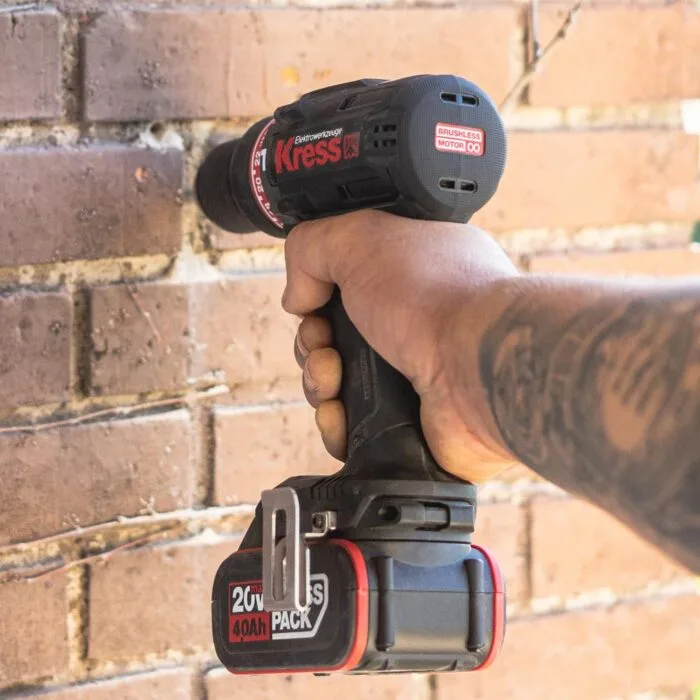 Kress KUC31.2 20Volt/4.0Ah Li-ion Çift Akülü Kömürsüz Profesyonel Şarjlı Darbeli Matkap - Görsel 6