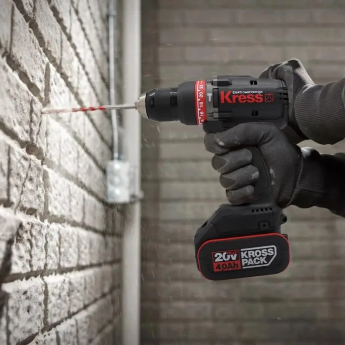 Kress KUC31.2 20Volt/4.0Ah Li-ion Çift Akülü Kömürsüz Profesyonel Şarjlı Darbeli Matkap - Görsel 8