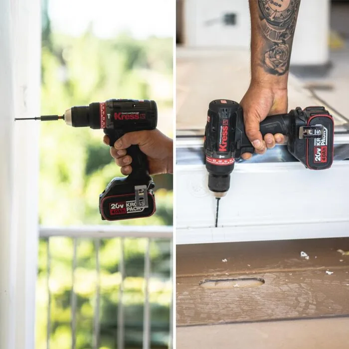 Kress KUC31.2 20Volt/4.0Ah Li-ion Çift Akülü Kömürsüz Profesyonel Şarjlı Darbeli Matkap - Görsel 10