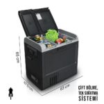 PARAGO PE65B 12/24Volt 65 Litre Çift Bölmeli Outdoor Kompresörlü Oto Buzdolabı/Dondurucu - Görsel 2