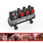 KOBB KBK100S 6.0HP 100Lt 8Bar Üç Motorlu Yağsız Sessiz Taşınabilir Hava Kompresörü - Görsel 5