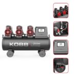 KOBB KBK100S 6.0HP 100Lt 8Bar Üç Motorlu Yağsız Sessiz Taşınabilir Hava Kompresörü - Görsel 6