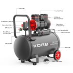 KOBB KBK50S 2.0HP 50Lt 8Bar Yağsız Sessiz Taşınabilir Hava Kompresörü - Görsel 4