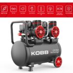 KOBB KBK50S2 4.0HP 50Lt 8Bar Çift Motorlu Yağsız Sessiz Taşınabilir Hava Kompresörü - Görsel 2