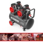 KOBB KBK50S2 4.0HP 50Lt 8Bar Çift Motorlu Yağsız Sessiz Taşınabilir Hava Kompresörü - Görsel 5
