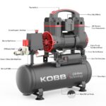 KOBB KBK8S 1.2HP 8Lt 8Bar Yağsız Sessiz Taşınabilir Hava Kompresörü - Görsel 4