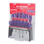 WORKPRO WP200506 18 Parça Duvar Askı Aparatlı Profesyonel CR-V Manyetik Tornavida Seti - Görsel 5