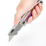 WORKPRO WP211012 Ağır Hizmet Alüminyum Gövde Katlanır Rötuş Maket Bıçağı + 10 Adet Yedek Bıçak - Görsel 2