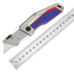 WORKPRO WP211012 Ağır Hizmet Alüminyum Gövde Katlanır Rötuş Maket Bıçağı + 10 Adet Yedek Bıçak - Görsel 4
