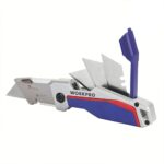 WORKPRO WP211012 Ağır Hizmet Alüminyum Gövde Katlanır Rötuş Maket Bıçağı + 10 Adet Yedek Bıçak - Görsel 8