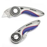 WORKPRO WP211013 Ağır Hizmet Alüminyum Gövde Açı Ayarlı Katlanır Rötuş Maket Bıçağı + 5 Adet Yedek Bıçak - Görsel 2