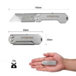 WORKPRO WP211016 Paslanmaz Çelik Gövde Katlanır Rötuş Maket Bıçağı - Görsel 2