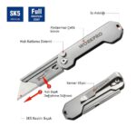 WORKPRO WP211016 Paslanmaz Çelik Gövde Katlanır Rötuş Maket Bıçağı - Görsel 3