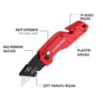 WORKPRO WP211018 Profesyonel Katlanır Çok Amaçlı Rötuş Maket Bıçağı + 10 Adet Yedek Bıçak - Görsel 3
