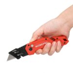 WORKPRO WP211018 Profesyonel Katlanır Çok Amaçlı Rötuş Maket Bıçağı + 10 Adet Yedek Bıçak - Görsel 6