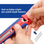 WORKPRO WP212008 9MM Ağır Hizmet Paslanmaz Çelik Kasa Maket Bıçağı - Görsel 3