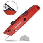 WORKPRO WP213009 Ağır Hizmet Alüminyum Gövde Geri Çekilebilir Rötuş Maket Bıçağı + 5 Adet Yedek Bıçak - Görsel 4