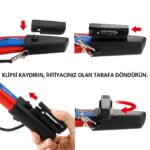 WORKPRO WP213010 Kemer Askı Kancalı Otomatik Geri Çekilebilir Mandallı Rötuş Maket Bıçağı + 3 Adet Yedek Bıçak - Görsel 7