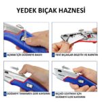 WORKPRO WP213012 Ağır Hizmet Alüminyum Gövde Geri Çekilebilir Rötuş Maket Bıçağı + 4 Adet Yedek Bıçak - Görsel 6