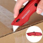 WORKPRO WP213017 Ağır Hizmet Alüminyum Gövde Geri Çekilebilir Rötuş Maket Bıçağı + 3 Adet Yedek Bıçak - Görsel 5