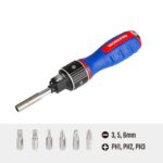 WORKPRO WP221069 6-IN-1 Profesyonel CR-V Cırcırlı Manyetik Tornavida Seti - Görsel 3