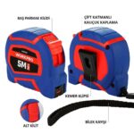 WORKPRO WP261009 5Mx19mm/16Ft. Naylon Kaplama Sarı Çelik Şerit Metre - Görsel 2