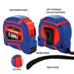 WORKPRO WP261010 7,5Mx25mm/25Ft. Naylon Kaplama Sarı Çelik Şerit Metre - Görsel 2