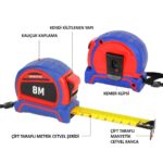 WORKPRO WP261044 8Mx25mm Naylon Kaplama Sarı Çift Taraflı Manyetik Çelik Şerit Metre - Görsel 2